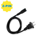 2 Prong Power Cord Ac Power Cord Cable For Ps 5 4 3 2 Slim Pc Laptop Tv Psv