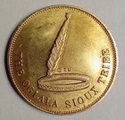 1971 Franklin Mint Husky Oil Rugged Americans - Crazy Horse Coin - Nos Sealed