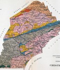 1881 Pennsylvania Geology Map West Chester County Valley Forge Phoenixville Pa