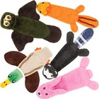  Dog Squeak Toys  No Stuffing Plush Crinkle Water Bottle Dogs Chew 5 Piece Set
