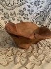 Burl Wood Hand Carved Turned Tree Trunk Root Fruit Display Bowl 9 w 5  Deep Con
