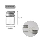 4pcs 5ml Glass Jars With Lids Mini Glass Bottles Tiny Miniature Bottles Screw   