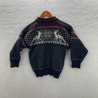 Dale Of Norway Sweater Boys 6 Gray Red Youth Wool Nordic Reindeer Outdoor Cabin