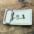 Western Rhinestones Dancing Square Couple Belt Buckle Silver And Black