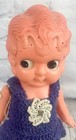 Vtg Royal  620 Celluloid Strung 9  Tall Standing Flapper Doll Molded Hair Japan
