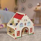 Wooden Doll House 2 Storey Dollhouse Kit For Girls Toddlers 3 Years And Up