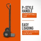 Ironton Steel Pneumatic Hand Truck Dolly  600-lb Capacity  Heavy-duty Steel