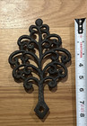 2 Vintage Cast Iron Trivets  Tree Of Life   Cathedral Style