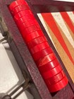 Backgammon Set W 30 E s  Lowe Crisloid Bakelite Catalin Marbled Checkers  1 1 4 