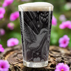 Hummingbird   Flowers Pint Glass
