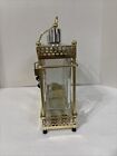 Vintage Mcm Glass 3 Decanter Bar Set W  Caddy Lock   Keys Scotch Gin   Bourbon 
