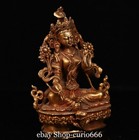 3 5  old Tibet Purple Bronze Gold Green Tara Mahayana Buddhism Buddha Statue