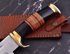 18  Hand Forged Hunting Crocodile Dundee High Polish Survival Bowie Knife sheath