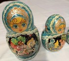 Russian Nesting Dolls Fairy Tale 10 Pc Set Signed Sergiev Posad Vintage 1997