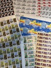 Us Stamps Bulk Postage Collection 130  Sheets Lot 2 White Ace Albums Estate Find