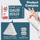 40 Pack Gauze Wrap Rolls Bandages 2 In X 4 1 Yards