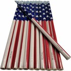 Patriotic Vintage Look American Us Flag  2 Lead Wooden 7 5  Pencils  12 Pack 