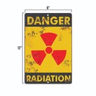Danger Radiation     Alien ufo Area 51 Warning Tin Metal Sign     Garage Man Cave Ar