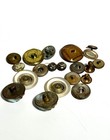 Vintage Metal Button Lot Art Deco Brass Copper Celluloid Cufflinks 20  Mixed
