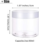 20 Pcs 2oz Plastic Empty Jars With Lids white  wide-mouth 20pcak 2oz  White 