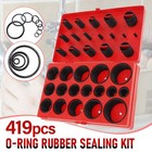 419 Pieces O-ring Rubber Assortment Kit Set With Holder Case 32 Metric Size