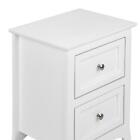 2-tier Drawer Bedside Nightstand Storage Cabinet Bedroom Side End Table White