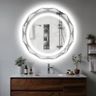 24 Inch Round Led Bathroom Mirror With Lights  Frameless Vanity Led Mirror For B