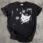 Funny Gangster Cat Shirt  Meme Cats Graphic Tee  Vintage Cat Lover Shirt