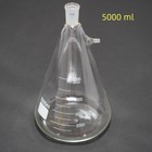 2000 Ml-5000 Ml Lab Glass Buchner Filtering Flask Heavy Wall Erlenmeyer Flask