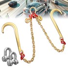 Tow Chains With Hooks 5 16  X 2ft  Heavy Duty G80 V Bridle Towing Chain With