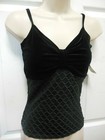 Velvet Diamond Burnout Camisole Dance Top Black Ch ladies Matte Spandex  30 Ret