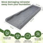 Sekcen 3 Pack Rubber Downspout Splash Block Rain Gutter Down Spout Drain Gray