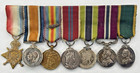 British World War 1  Miniature 7 Medals Including Long Service Medal