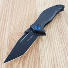 Tac Force Folding Knife 3 5  Black Finish 3cr13 Steel Blade Black Nylon Handle