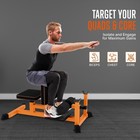Squatz Multi-function Sissy Squat Machine  Adjustable Squat Bench-black   Orange