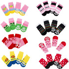 4pcs Pet Cat Dog Floor Anti-slip Socks Autumn Winter Warm Soft Wool Socks Pet Ki