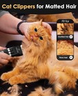 Oneisall Quiet Cat Clippers For Matted   Long Hair  2-speed Cordless Pet Shaver