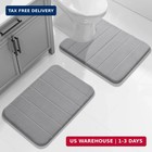 Yimobra Memory Foam Toilet Bath Mat U-shaped  Commode Contour Rug  Soft And Comf