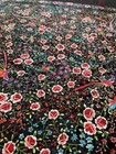 Antique Chinese And Embroidery Silk Piano Shawl 95 X 95 Fringe 20 Cm
