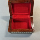 Wood Shell Inlay Trinket Box Hinged Mother Of Pearl Marquetry 4 