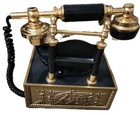      Vintage Deco-tel Rotary Dial Phone Black Ornate Victorian Regency Style Works