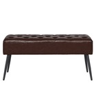 38  Wide Upholstered Entryway Bench Tufted Ottoman Bench Small Bed Room Bench
