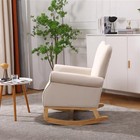 Baby Room High Back Rocking Chair Nursery Chair  comfortable Rocker Fabric Padde