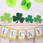 4 Pieces St Patrick   s Day Decorations Wooden Sign Tiered Tray Decor With Green