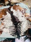 Premium Genuine Cowhide Rug Natural Hair On Hide Leather Area Rug Brown White
