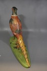 Vintage Holland Mold Ceramic Pheasant Figurine 13    Hand Painted Bird Statue