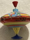 Vtg  2001 Schylling Toys Spinning Top Metal Circus Tin Toy Usa - Damage See Pics