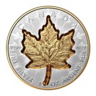 Super Incuse 2024 Canada Yellow Gold Gilded 1oz  9999 Pure Silver  20 Coin