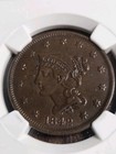 1842 Braided Hair Large Cent Large Date Ngc Au Details  Burnished