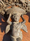 Antique Pair Cherub Cast Iron Wall Shelves Victorian Cherub Lamp Candle Sconces